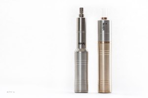 Nahualon and Nahual atomisers by Julio Urquedez with Challenger MkII mod by Mikro Engeneering and Satburn, Rocket Science Mods Pyrex and Bronze Drip tip, Hellfire slim titanium drip tip e-cigarette 2014 eyeteeth.net