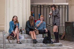 Hip youn people gather in Brighton North Laine 2014 eyeteeth.net