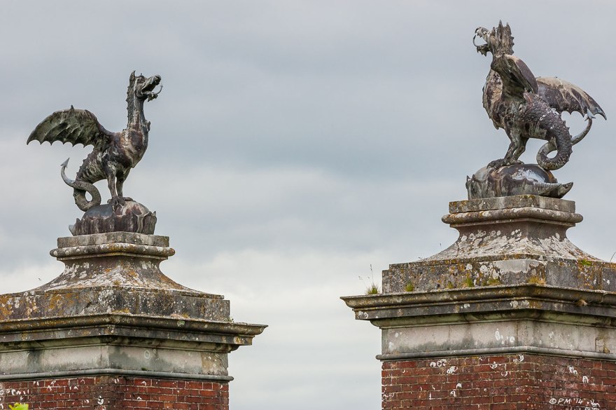 Stone Wyverns at Glynde Place Elizabethan Manor House Trevor Family East Sussex 2014 eyeteeth.net