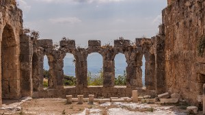 Lycian Bath house. Tlos Fethiye Turkey. Colour landscape. P.Maton 06/09/2014 eyeteeth.net