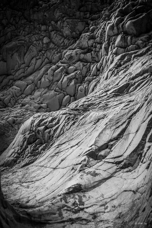 Water worn rock formation in Saklikent Gorge, Turkey. Monochrome abstract. P.Maton 2014 eyeteeth.net
